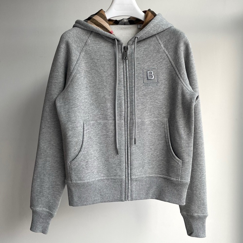 Burberry Gray Hoodie Sweater